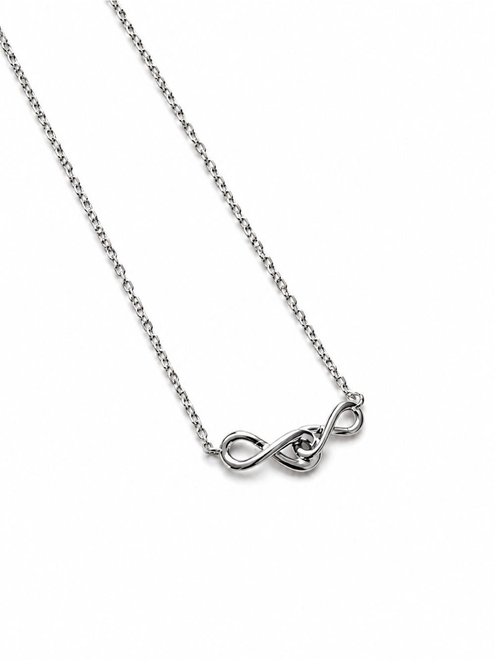 ✨925 Sterling Silver Double Infinity Necklace – 20”